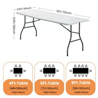 Ensemble table et chaises pliantes d'extérieur - Chaise rectangulaire portable en métal pour repas, réunions et formations avec dossier