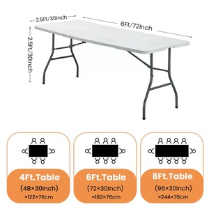 Set <span class=keywords><strong>Tavolo</strong></span> e Sedie Pieghevoli da <span class=keywords><strong>Esterno</strong></span> - <span class=keywords><strong>Tavolo</strong></span> Rettangolare Portatile in Metallo con Sedie con Schienale per Pranzo, Riunioni e Formazione - Product Image 1