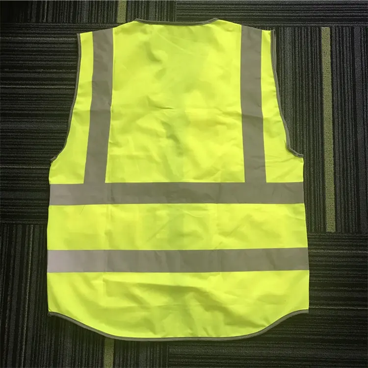 Hi Vis Vest Met Zakken Reflector Vest Geel Pocket Vest Rits