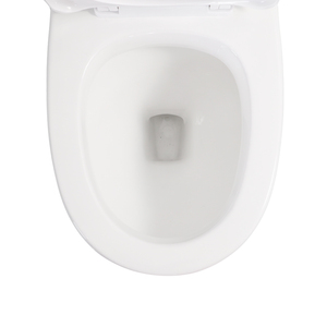 WC monobloc contemporain en céramique à économie d'eau, à poser au sol, à double chasse siphonique, pour projets hôteliers - Product Image 3