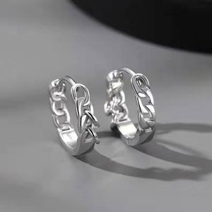 Boucles d'oreilles créoles en argent sterling 925, style mignon, petites, creuses, géométriques, cercle, rhodiées, cadeau pour femme, pierre naturelle, piercing de mariage - Product Image 1