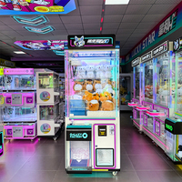 Machine de jeu à monnayeur économique, mini-grue à pinces HuiXing, en métal, avec prix en anglais, garantie 1 an