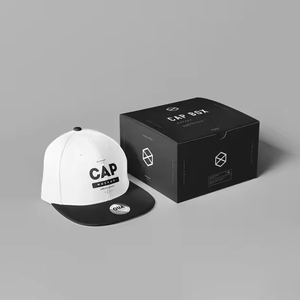 Tùy Chỉnh Sang Trọng Cao Cấp Cao Bồi Hat Bao Bì Hộp Với Màu Đen UV In Dập Nổi Miếng Bọt Biển Lót Từ Đóng Cửa - Product Image 1