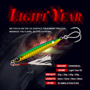 HONOREAL 20g Leurres de pêche à rayures UV artificiels OEM Moules en <span class=keywords><strong>plomb</strong></span> pour eau salée pour leurres de pêche - Product Image 2