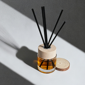100ml 150ml sang trọng rõ ràng Frost Vòng thủy tinh hương thơm sậy khuếch tán chai cho freheners không khí với gậy tùy chỉnh tre nắp gỗ - Product Image 4