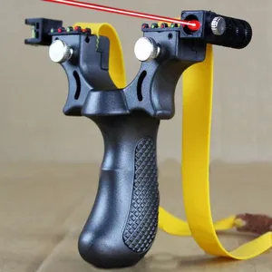 New Arrival Laser Aiming Target Shooting Resin Slingshot with Flat Rubber Band Hunting Accessories