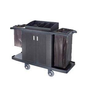 Vehículo de <span class=keywords><strong>trabajo</strong></span> de limpieza rodante de plástico comercial O-Cleaning, carro de servicio de limpieza de habitaciones de hotel, carro de almacenamiento de herramientas de empuje manual - Product Image 1