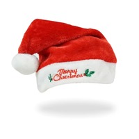 Chapeaux de Noël épais personnalisés avec logo OEM promotionnel, chapeaux de Père Noël chauds, vente en gros, directement de l'usine, fournitures de fêtes