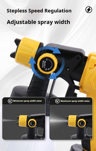 Pistolet pulvérisateur sans fil rechargeable 20V HVLP OEM, multi-mode, avec débit maximal de 60 ml/min - Product Image 3