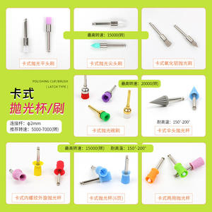 Ensemble de coupelles de polissage dentaire, machine de polissage à faible vitesse, brosse de polissage, bol coloré, brosse à tête plate, tête pointue - Polisseur à ongles - Product Image 3