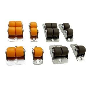 Roda Medis Mikro 13mm Dua Baris Arah Ganda, Roda Laci, Roda Linear <span class=keywords><strong>Mini</strong></span>, Roda Lemari Sepatu Dua Lubang, Karet Lunak Rendah Kebisingan - Product Image 2