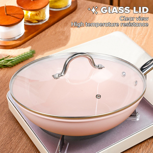 Casserole électrique en acier inoxydable 304 de 1350 W avec revêtement céramique antiadhésif en forme de feuille de lotus, wok à soupe électrique à conduction rapide de la chaleur - Product Image 4