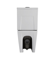 WC Moderno Quadrato in Ceramica a Due Pezzi con Doppio Scarico, Montaggio a Pavimento per Bagno/Toilette, Hotel, Villa, Scuola, Ospedale