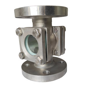 Alta temperatura Manual Fluxo Válvula Vista Vidro Indicador Duplo Janela Vista Vidro com SS Flange para Mídia Quente - Product Image 1