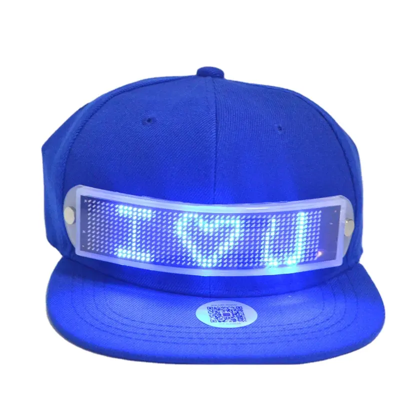 หมวกเบสบอล LED มีแอปสำหรับงานปาร์ตี้ชาร์จไฟได้มีแอป