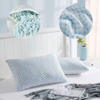 Oreiller en mousse à mémoire déchiquetée pour douleurs cervicales en tissu de bambou écologique