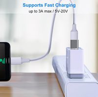 Adaptateur ZOGUO USB 3.1 a vers Type C 10 Gbps, transfert de données rapide OTG, charge rapide 100 W, ignifuge pour téléphone, ordinateur portable, tablette