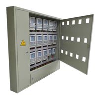 Armoire de distribution électrique industrielle personnalisable en métal, boîtier de compteur électrique 220/380V, 6 prises murales
