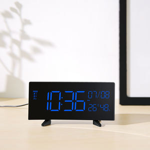 الرقمية شاشة LED ساعة تنبيه مع شحن USB مزدوج ميناء سطوع الاستشعار لغرفة النوم المطبخ فندق الجدول مكتب - Product Image 3