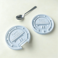 Couvre-tasse à café en PS écologique et recyclable de 80/90 mm, couvercle en plastique anti-déversement de qualité alimentaire jetable pour boissons chaudes à emporter, café