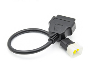Câble adaptateur <span class=keywords><strong>OBD2</strong></span> 16 broches femelle vers 6 broches pour moto <span class=keywords><strong>DELPHI</strong></span>, garantie 1 an, lecteur de code - Product Image 2