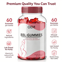 Gummies BBL Formule Naturelle avec Vitamine E pour le Soutien de la Forme des Hanches Pêche