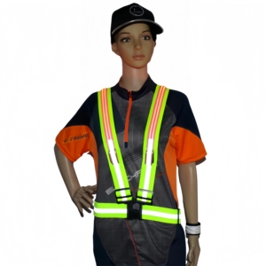 Gilet <span class=keywords><strong>de</strong></span> sécurité LED clignotant à double <span class=keywords><strong>fibre</strong></span> haute luminosité avec adapté aux activités commerciales: équipage <span class=keywords><strong>de</strong></span> concert, <span class=keywords><strong>conducteur</strong></span> <span class=keywords><strong>de</strong></span> parking - Product Image 4