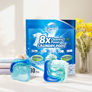 Échantillon gratuit Dosettes à linge jetables écologiques biodégradables à 4 chambres en 3 dimensions à base de plantes Non toxiques Sans danger pour les <span class=keywords><strong>allergies</strong></span> - Product Image 1