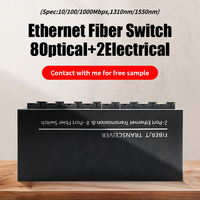 Convertidor de Medios de Fibra Óptica DSEE 25KM 8 SC Port 2 RJ45, 100M Monomodo FTTH, Certificado CE, 1 Año de Garantía