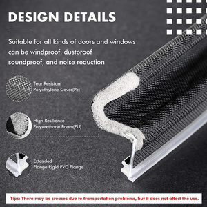 Strisce sigillanti in schiuma PU per porte <span class=keywords><strong>scorrevoli</strong></span> all'ingrosso, guarnizioni per armadi e protezioni per mobili - Product Image 3