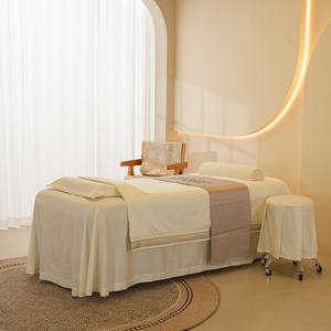 Juego de sábanas de mesa de masaje para habitación de SPA de gama alta, colcha de belleza, cubierta de cama de masaje nórdica Simple de lujo de 4 piezas - Product Image 5