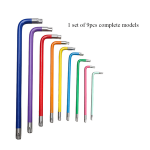 ชุดประแจหกเหลี่ยมแบบมีรหัสสี 9 ชิ้น, ประแจอัลเลนปลายบอลสำหรับซ่อมจักรยาน, ประกอบเฟอร์นิเจอร์ -001 - Product Image 2