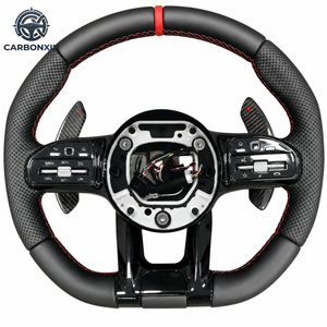Volante Deportivo de Cuero Personalizado para Mercedes Benz C63 C43 E53 E63 G63 G500 G55 AMG GT GLE63 W223 W204 W205 W167 W213 - Product Image 1