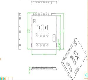 Slot SIM PUSH TYPE de 8 pines + 2 pines, slot SIM push CD de apertura larga, slot SIM de 10 pines, salida de fábrica - Product Image 5