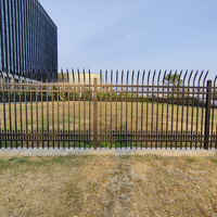 Clôture en acier thermolaqué de haute qualité, portail coulissant, panneau de clôture tubulaire en aluminium pour jardin ou clôture industrielle
