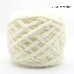 Filato di Ciniglia Grosso e Voluminoso per Lavori a Maglia a Mano, Filato Soffice per Bambini in Lana, Filato Effetto Velluto per Coperte, Colori <span class=keywords><strong>Misti</strong></span> all'Ingrosso - Product Image 2
