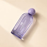 Flacon de parfum dôme à étiquette privée avec bouchon à bille et boîte d'emballage – Bouteilles de vaporisateur de Cologne vides de luxe roses, violettes et bleues