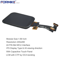 Layar Sentuh TFT LCD 1,69 Inci IPS 240x280 Antarmuka SPI MCU Untuk Jam Tangan Pintar (Ready Stock)