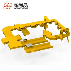 Yellow Fiber Optic Raceway 120 240 360 MM System Connector for Data Center Cable Duct End Cap Abs Pvc