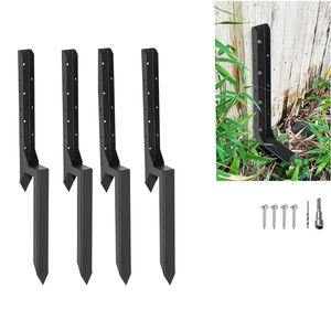 Estacas de reparación de madera de acero grueso Metal podrido roto 6X6 4X4 Kit de reparación de poste de valla - Product Image 3