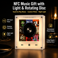 Faible MOQ Stray Kids NFC CD Player Aimant de réfrigérateur avec 9 CD pour décoration intérieure Veilleuse avec fonction rotative Merch Kpop