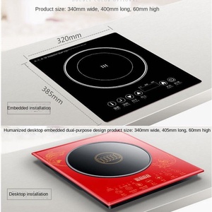 Table de cuisson à induction au premier plan tactile 1 brûleur unique cuisinière à induction de bureau cuisinière électrique à induction infrarouge en céramique - Product Image 4