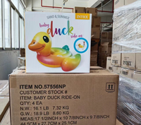 Bouée de natation gonflable en PVC Intex Wholesale 57556 Orange Duck Mount pour enfant, en stock