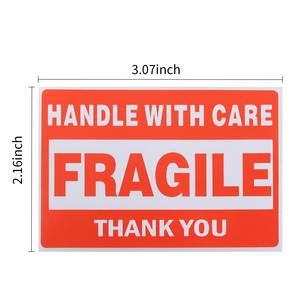 500pcs Per Roll Self Adhesive <strong>Fragile</strong> <strong>Stickers</strong> Handle With Care This Side up <strong>Fragile</strong> <strong>Warning</strong> <strong>Label</strong> <strong>Stickers</strong> - Product Image 3
