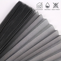 Moustiquaire pliable lavable en polyester anti-insectes pour fenêtre et porte domestiques