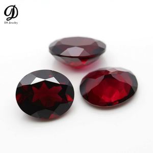Nanosital # B249พลอยโกเมนวงรีสีแดง10x12มม. ขายตรงโรงงานสำหรับการตั้งค่าเครื่องประดับ - Product Image 1