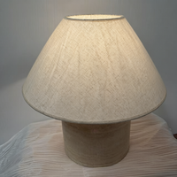 Lampe en marbre avec abat-jour en fibre de lin, abat-jour en tissu de haute qualité, lampe de bureau en pierre en promotion