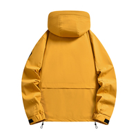 Veste coupe-vent imperméable à capuche avec fermeture éclair, décontractée, unisexe, pour le printemps, usage quotidien, extérieur, multi-poches, softshell, vêtement de randonnée