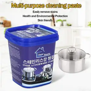 Over Cookware Cleaner Stainless Steel Cleaning Paste 400g All Purpose Cleaner Kitchen Decontamination Cleaning Powder OEM LOGO