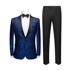 Heren <span class=keywords><strong>2</strong></span> Delige Bloemen Smoking Jas Paisley Sjaal Revers Pak Blazer Jas Voor Diner, Prom, Bruiloft - Product Image 6